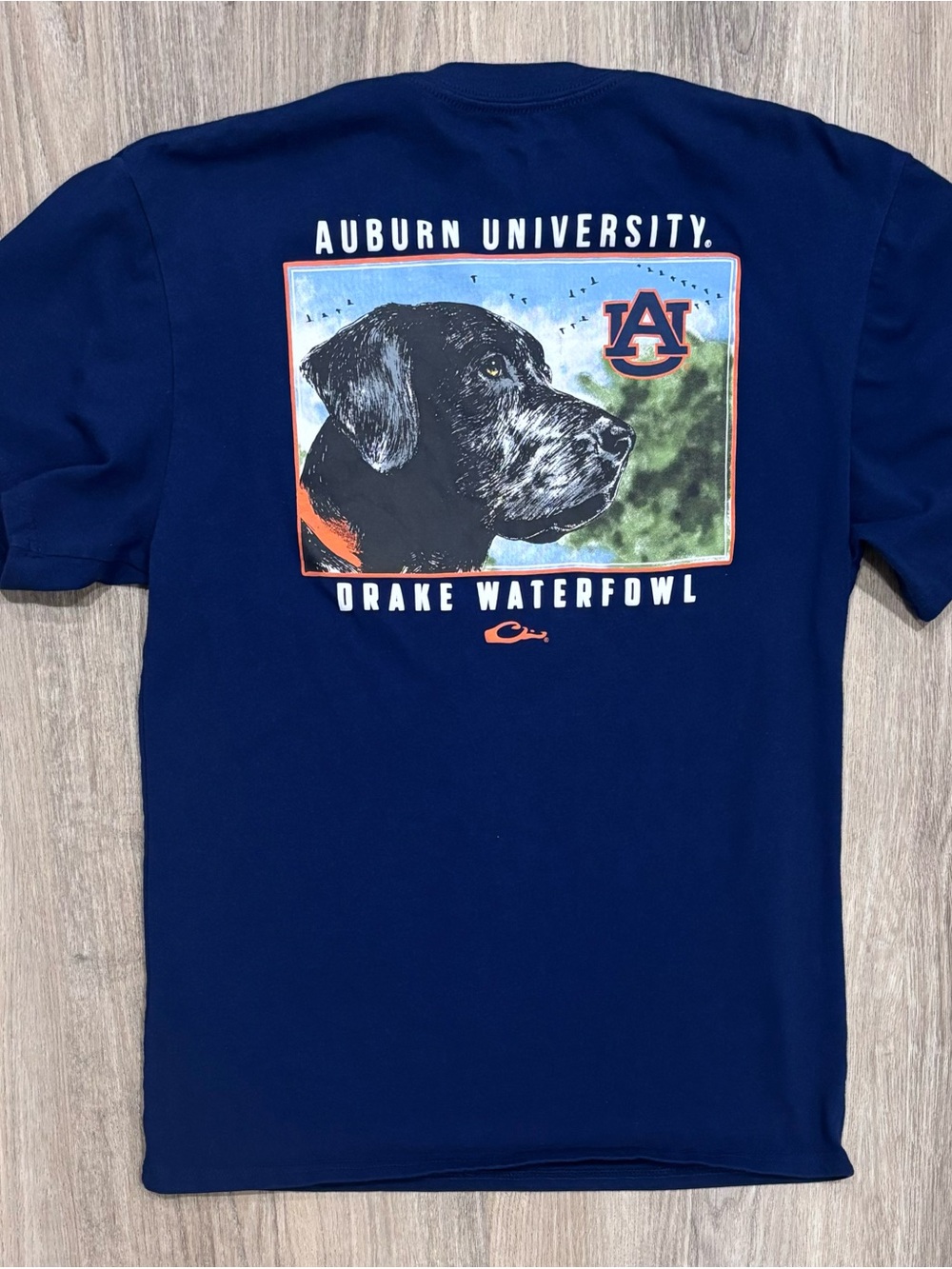 Drake Waterfowl Auburn University Blue Short Sleeve T-Shirt Size L